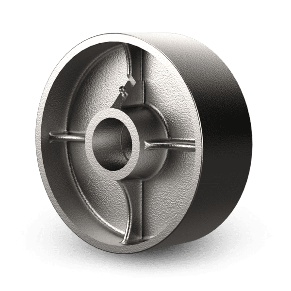 Solid Steel Wheel: W-7508-SS [Steel Grey]
