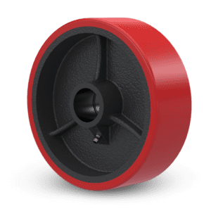 Moldon Urethane Wheel: W-7006-UR-1 3/16 [Black Core, Red Tread]