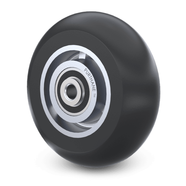 PurThane Wheel: W-7006-PTN-PB-.5 [Aluminum Core with Black Tread]