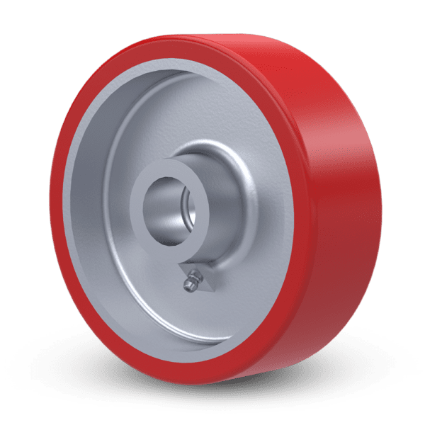 Moldon Aluminum Urethane Wheel: W-7006-MAU-1.188 [Alum. Core with Red Tread]