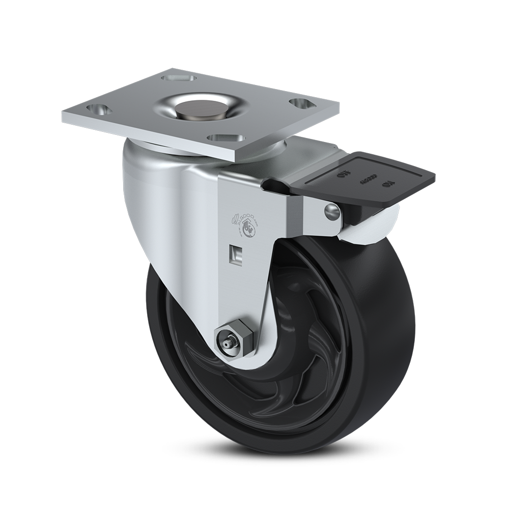 Algood Caster Brakes: S6563-A38H-RXW-RB-TG-PWB