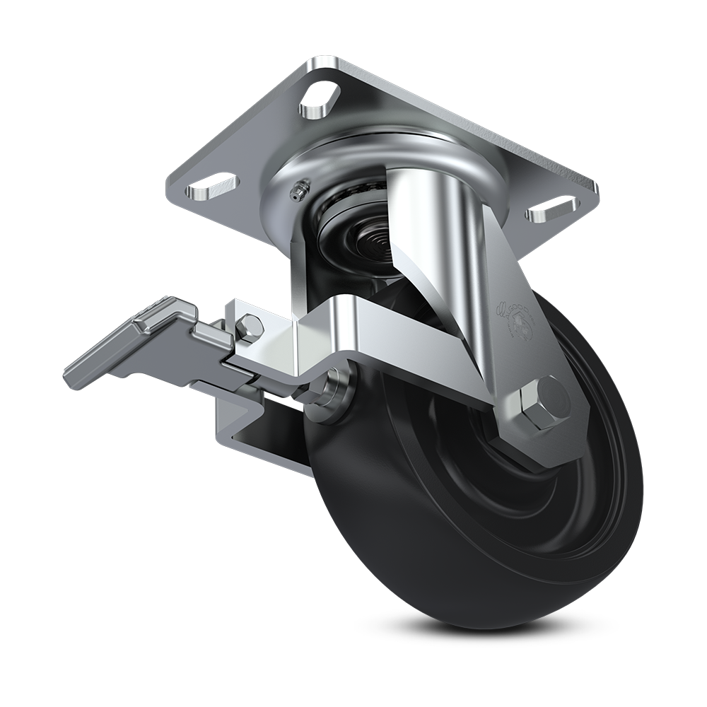 Algood Caster Brakes: S6863-A46H-RX-RB-UWB